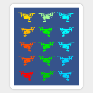 Drones with Colors Sticker